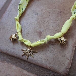 Bandana necklace with star charms